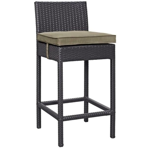 East End Imports Lift Outdoor Patio Fabric Bar Stool- Espresso Mocha EEI-1006-EXP-MOC